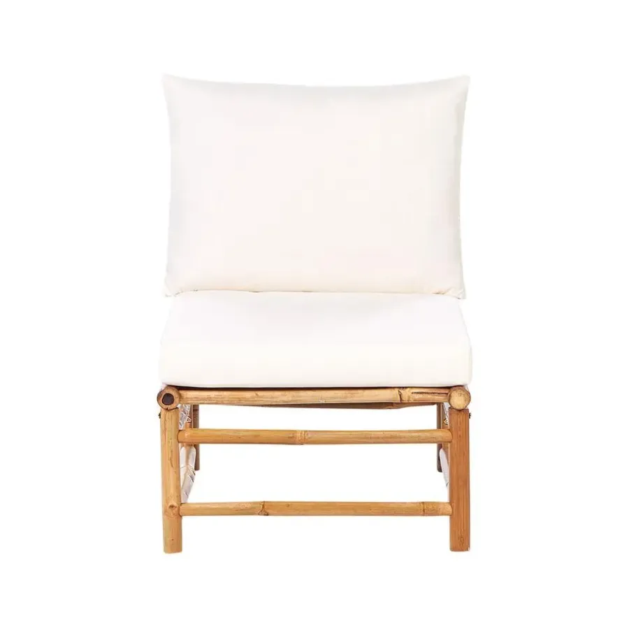 Beliani CERRETO - Loungeset 5-zits met salontafel - Wit - Bamboehout
