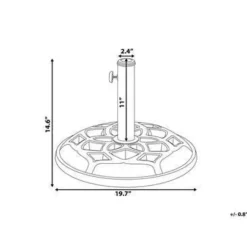 Parasolvoeten-Beliani CETO - Parasolvoet - Zwart - Beton