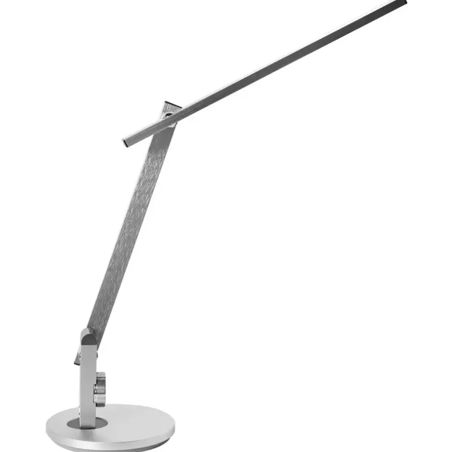 Leen Bakker CETUS - Bureaulamp LED - Zilver - Synthetisch materiaal