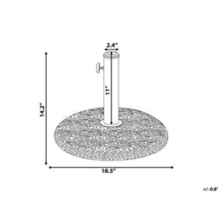 Beliani CEVO - Parasolvoet - Wit - Beton