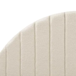 2-Persoons Bedden-Beliani CHADENET - Tweepersoonsbed - Gebroken wit - 180 x 200 cm - Bouclé