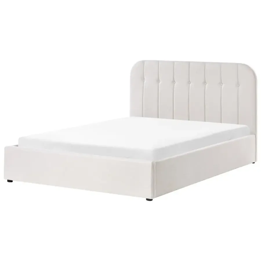 Twijfelaars-Leen Bakker CHALLANS - Bed met opbergruimte - Off-white - 140 x 200 cm - Stof