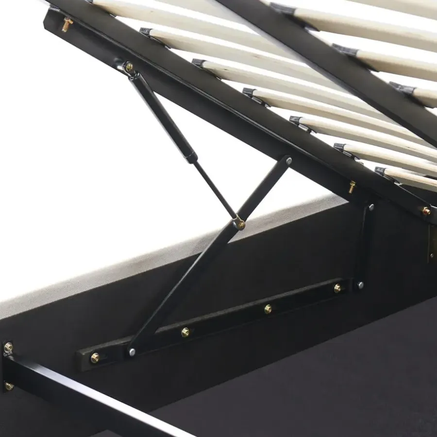 Twijfelaars-Leen Bakker CHALLANS - Bed met opbergruimte - Off-white - 140 x 200 cm - Stof