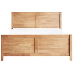 Beliani CHAMPAGNAT - Tweepersoonsbed - Lichtbruin - 140 x 200 cm - Rubberhout