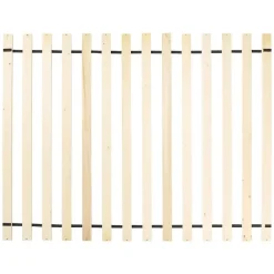 Beliani CHAMPAGNAT - Tweepersoonsbed - Lichtbruin - 140 x 200 cm - Rubberhout
