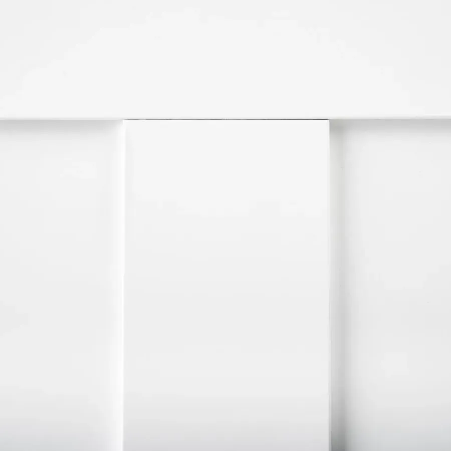 Twijfelaars-Beliani CHAMPAGNAT - Tweepersoonsbed - Wit - 140 x 200 cm - Rubberhout