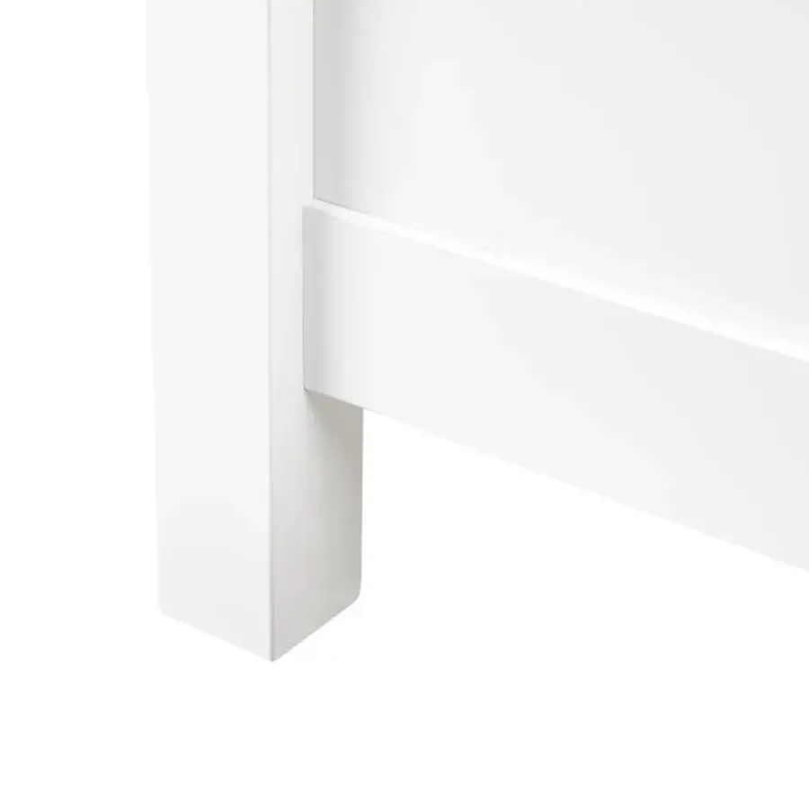 Twijfelaars-Beliani CHAMPAGNAT - Tweepersoonsbed - Wit - 140 x 200 cm - Rubberhout