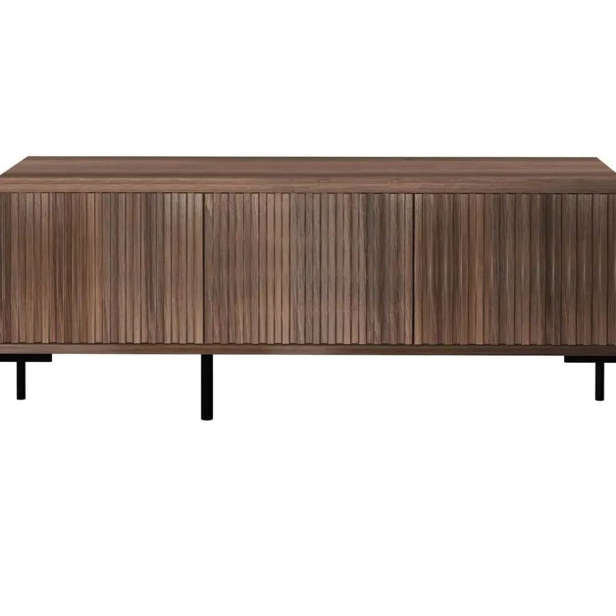 Loft24 Charlie - Laag dressoir met 3 deuren in walnoot-look