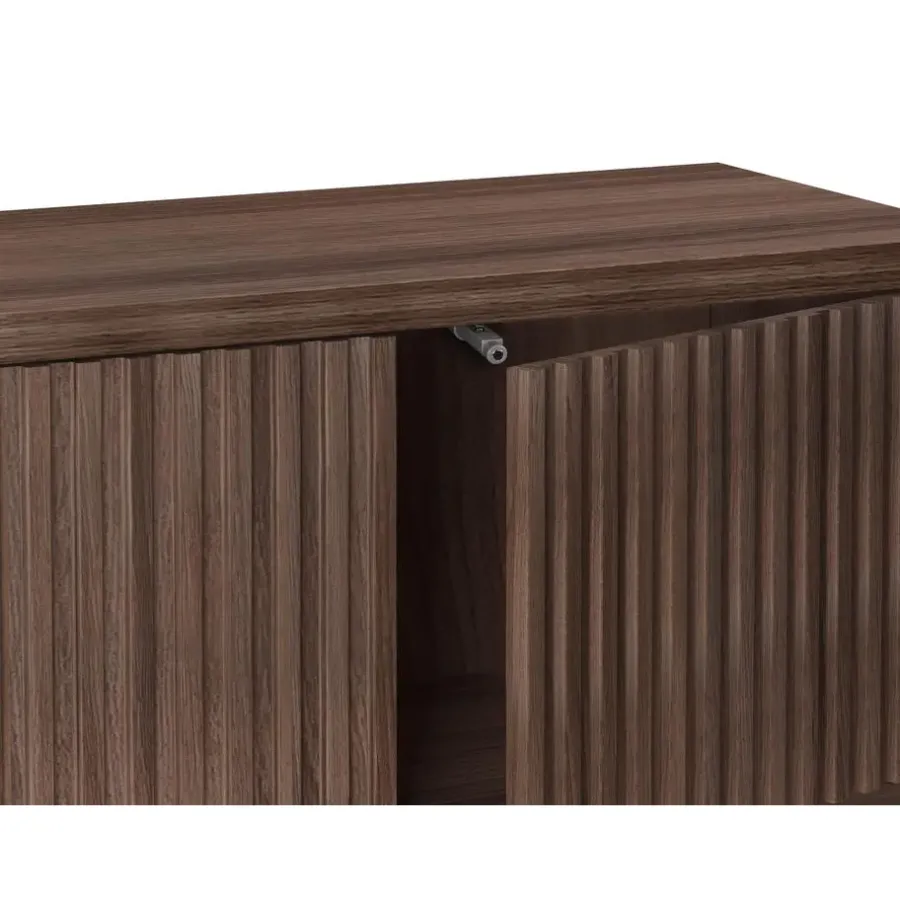 Loft24 Charlie - Laag dressoir met 3 deuren in walnoot-look