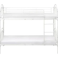 Beliani CHARTRES - Stapelbed - Wit - 90 x 200 cm - Metaal
