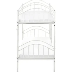 Beliani CHARTRES - Stapelbed - Wit - 90 x 200 cm - Metaal