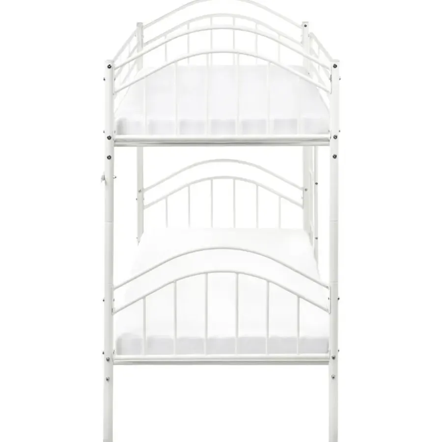 Beliani CHARTRES - Stapelbed - Wit - 90 x 200 cm - Metaal