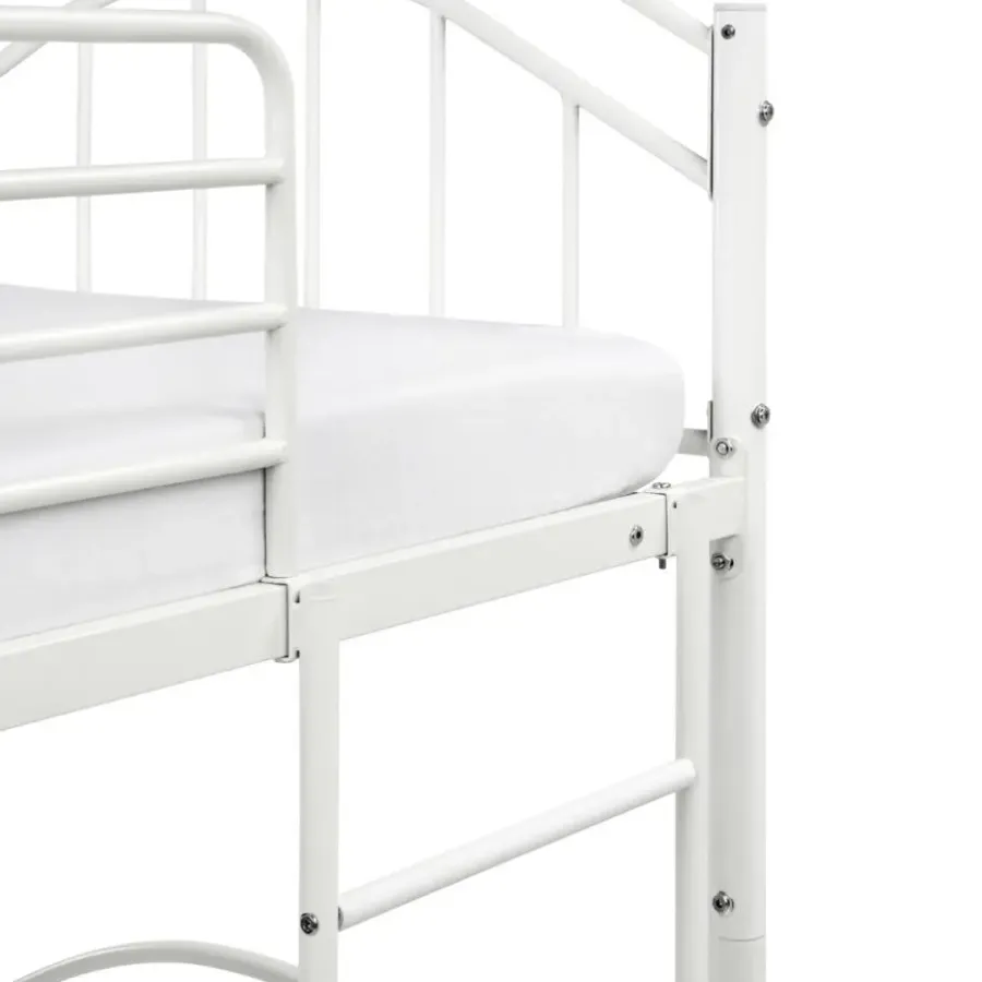 Beliani CHARTRES - Stapelbed - Wit - 90 x 200 cm - Metaal