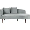Beliani CHAUMONT - Chaise longue - Lichtgrijs - Linkerzijde - Fluweel