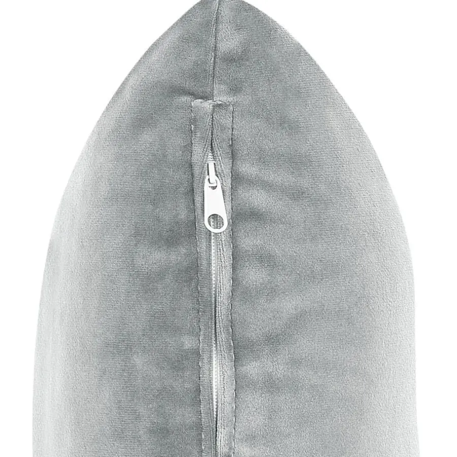 Beliani CHAUMONT - Chaise longue - Lichtgrijs - Linkerzijde - Fluweel