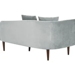Beliani CHAUMONT - Chaise longue - Lichtgrijs - Linkerzijde - Fluweel