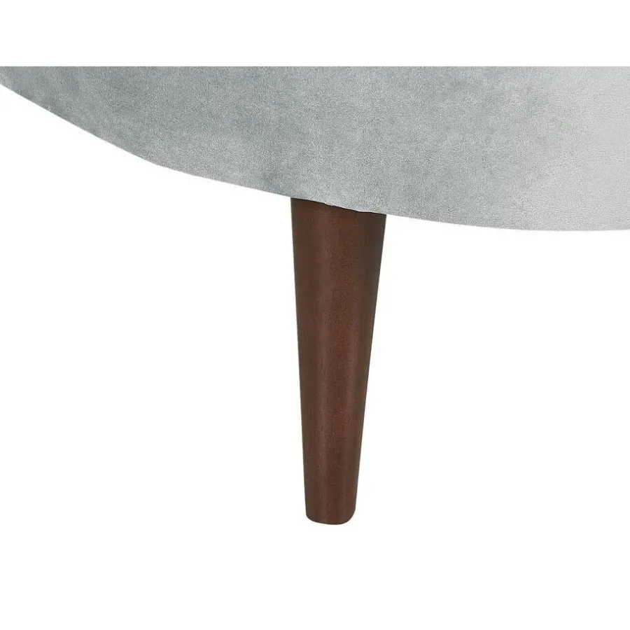 Beliani CHAUMONT - Chaise longue - Lichtgrijs - Linkerzijde - Fluweel