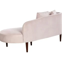 Loveseats-Beliani CHAUMONT - Chaise longue - Roze - Rechterzijde - Fluweel