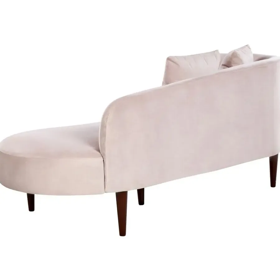 Loveseats-Beliani CHAUMONT - Chaise longue - Roze - Rechterzijde - Fluweel