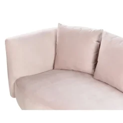 Loveseats-Beliani CHAUMONT - Chaise longue - Roze - Rechterzijde - Fluweel