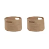 Opbergmanden-Beliani CHINIOT - Mand set van 2 - Beige - Katoen