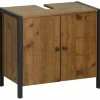Loft24 Chris - Badmeubel 61 cm 2-deurs eiken/zwart