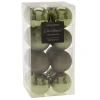 Christmas Decoration Kerstballen - 16st - kunststof - mix groen - 5cm