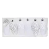 Kerstballen|Kerstdecoratie-Inge-glas Christmas goods Kersthangers - 6x - dennenappels - wit - 9 cm