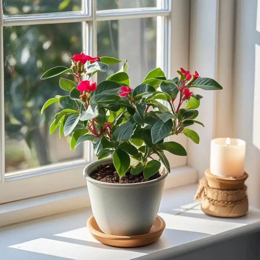Plant in a Box Christusdoorn - Euphorbia 'Milii' - Hoogte 25-35cm - ⌀13cm