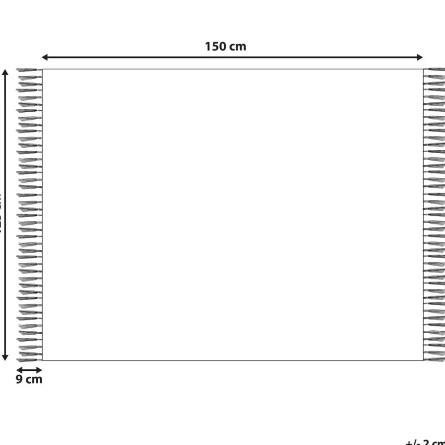 Plaids-Beliani CHYAMA - Plaid - Zwart - 125 x 150 cm - Katoen