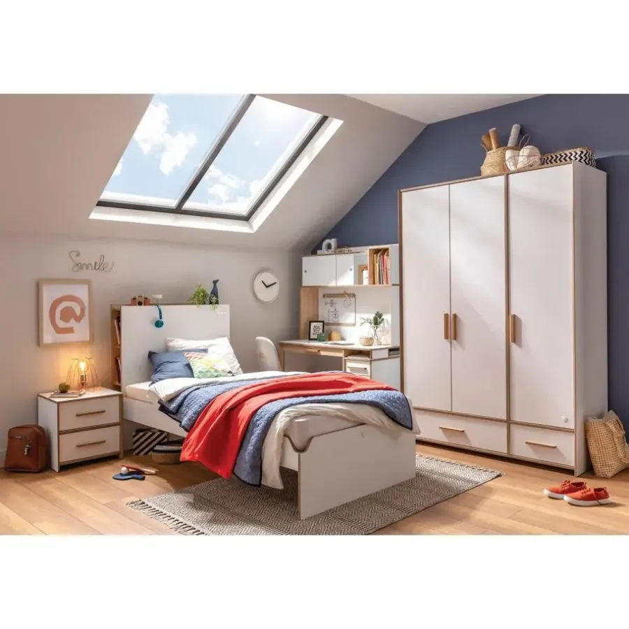 Leen Bakker Cilek Modera hoge ladekast wit houtlook