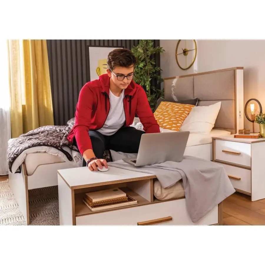 Kinderbedden-Merkloos Cilek Modera tienerbed wit 200 x 100 cm