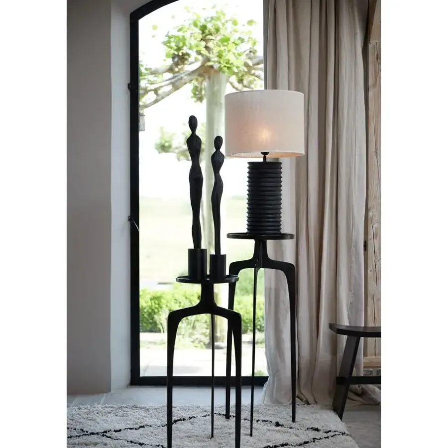 Lampenkappen-Light & Living Cilinder Lampenkap Breska - Parel Wit - Ø40x30cm