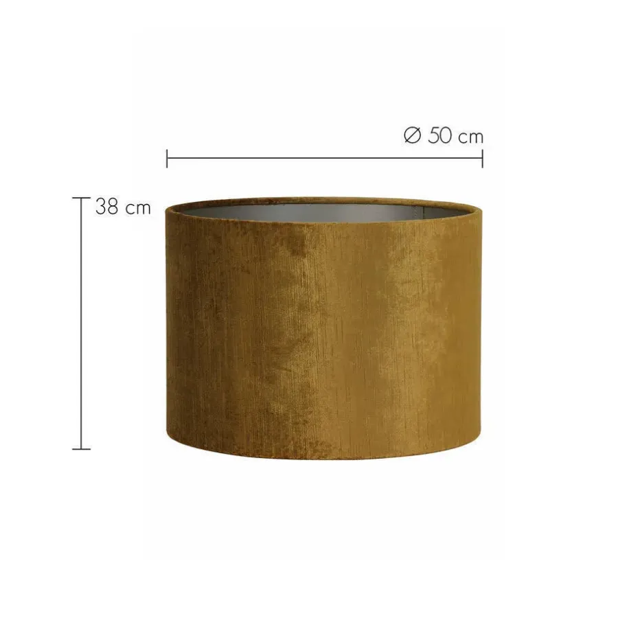 Light & Living Cilinder Lampenkap Gemstone - Goud - Ø50x38cm