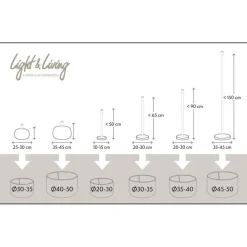 Lampenkappen-Light & Living Cilinder Lampenkap Gemstone - Goud - Ø40x30cm