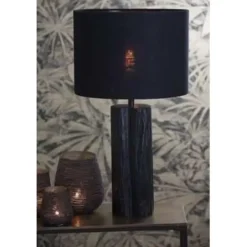 Light & Living Cilinder Lampenkap Livigno - Zwart - Ø30 x 21 cm