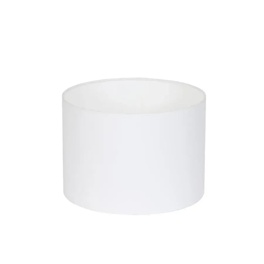 Lampenkappen-Light & Living Cilinder Lampenkap Polycotton - Wit - Ø30x21cm