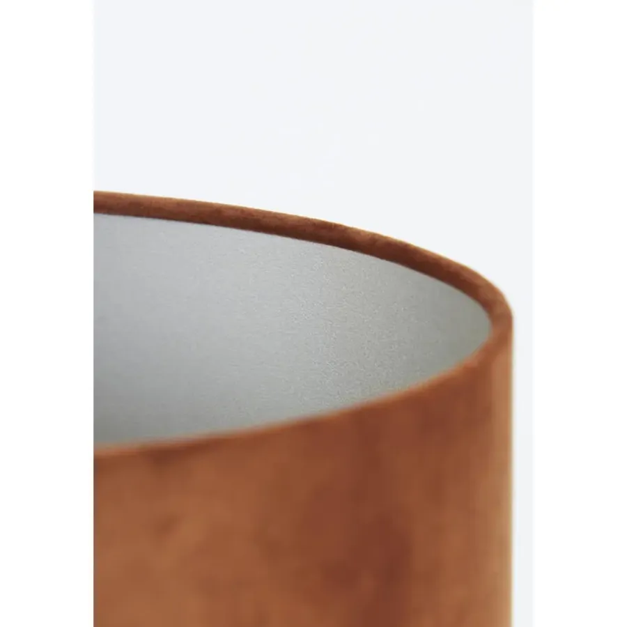 Lampenkappen-Light & Living Cilinder Lampenkap Velours - Terra - Ø30x21cm