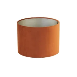 Lampenkappen-Light & Living Cilinder Lampenkap Velours - Terra - Ø30x21cm