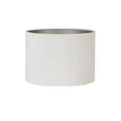 Lampenkappen-Light & Living Cilinder Lampenkap Velours - Wit - Ø30x21cm