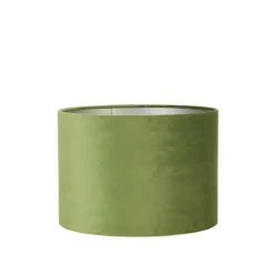 Light & Living Cilinder Lampenkap Velours - Olive Green - Ø30x21cm
