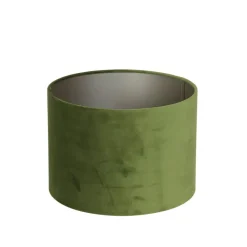 Light & Living Cilinder Lampenkap Velours - Olive Green - Ø30x21cm