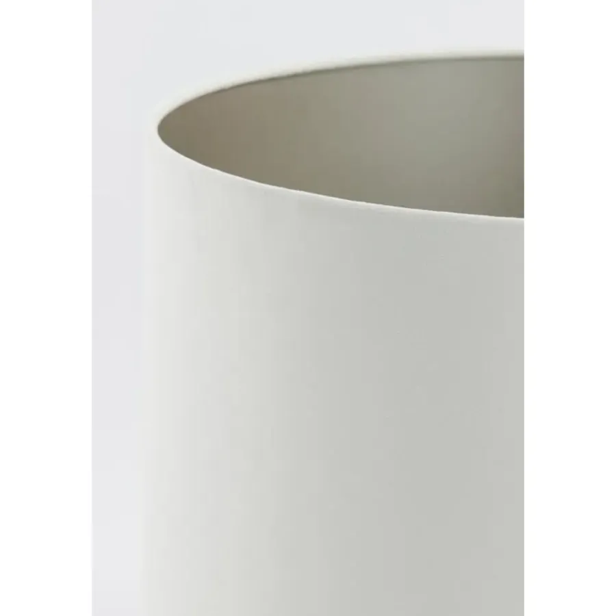 Lampenkappen-Light & Living Cilinder Lampenkap Velours - Wit - Ø40x30cm