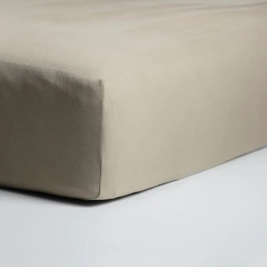Hoeslakens-Cinderella - Hoeslaken (tot 25 cm) - Jersey - 180x200 cm/210 cm - Taupe