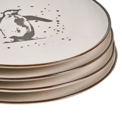 Leen Bakker CINNAMON - 16-delige serviesset - Gebroken wit - Steengoed
