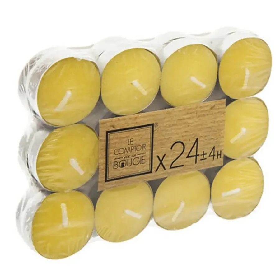 Kaarsen-Atmosphera Citronella geur theelichtjes - Citrusgeur - 24x stuks