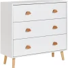 Leen Bakker CLOUDY - Commode - Wit/Lichthout - MDF