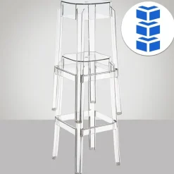 CLP Barkruk FOX natura Frame - Kunststof - transparant