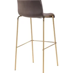 CLP Barkruk Hoover goud Frame - Fluweel - bruin