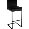 CLP Barkruk Hopewell zwart Frame - Fluweel - zwart